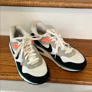 Nike Women's White, Black, and Orange Sneakers